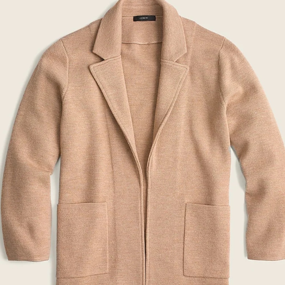 J.Crew Sophie Open Front Relaxed Fit Blazer in Heather Khaki Size Small